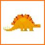 Jurassic Dinosaur Pixel Art: Color Pixel by Number related image
