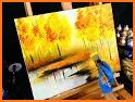 Yellow Red Painting Launcher Theme related image