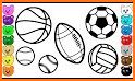Sport Coloring Book Games - Basketball - Tennis related image