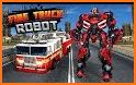 Real Robot fire fighter Truck: Rescue Robot Truck related image