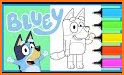 Glitter bluey Coloring Pages! related image