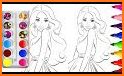 Dress Up & Girls Coloring Pages Glitter related image