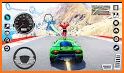 Mega Ramp Superhero car racing game: GT car stunts related image