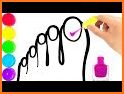 Glitter Nails coloring and drawing for kids related image