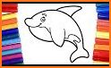 Dolphins Coloring Book related image
