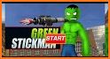 Green monster stickman rope hero related image