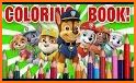 Paw Coloring Book for Puppy patrol Cartoon Kids related image