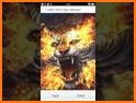 Red Fire Lion Roar Keyboard Theme related image