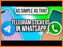 Unofficial telegram stickers for WhatsApp related image