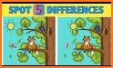 Find 5 differences for kids related image