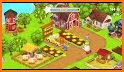 Farm Town: Happy village near small city and town related image