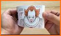How to color pennywise IT related image