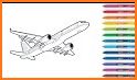 Coloring Book : Airplane – painting kids related image