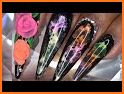 3D Acrylic Roses Stiletto Nails related image
