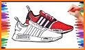 Sneakers Coloring Book - Shoes Coloring related image