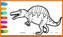 Cute Animated Dinosaur Coloring Pages related image