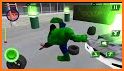 Incredible Green Superhero Monster Fight In City related image