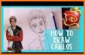 how to draw Disney Descendants related image