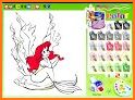 Mermaid coloring games related image