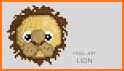Lion Color By Number: Animals Pixel Art related image