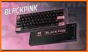 Pink Heart Black Keyboard Background related image