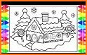 Kids coloring book christmas related image
