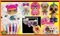 Coloring Surprise Dolls lol for Kids related image