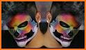 Colorful Smokey Neon Skull Cool related image