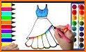 Glitter dress coloring and drawing book for Kids related image