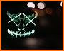 Neon Horror Mask Keyboard Background related image