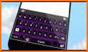Purple Neon Galaxy Keyboard Theme related image