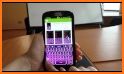 Purple Neon Galaxy Keyboard Theme related image