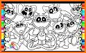 Dogday & catnap coloring book related image