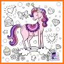 Rainbow Unicorns Coloring Book by Numbers related image