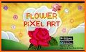 Coloring by number Flower : Draw pixel art related image