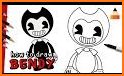 Coloring bendy by number related image