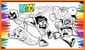Teen Titans Coloring Page Game related image