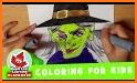 Kids coloring book halloween related image