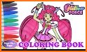 Pretty  Glitterr coloring book Forces related image