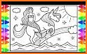 Glitter Mermaid Coloring Book - Rainbow Draw related image