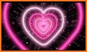 Neon Pink Heartbeat Keyboard Background related image