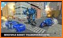 US Police Car Robot Transform: 3D shooting Games related image