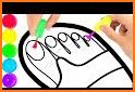 Glitter Nails coloring and drawing for kids related image
