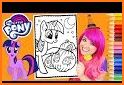 Cute Little Pony Coloring Book related image