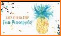 Watercolor Pineapple Keyboard Background related image