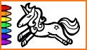 Unicorn Coloring - Coloring Pages for Kids Games related image