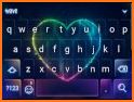 Neon Ripples Keyboard Theme related image