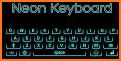 Neon Blue Cool Keyboard Theme related image