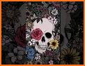 Flower Smoke Skull Theme related image