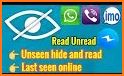 Read Unread: unseen hide and read, last seenonline related image
